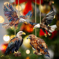 Alaskan Eagles Wooden Ornaments Set of 3 by G. Debrekht - Wildlife Holiday Decor - 8091321S4