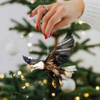 Alaskan Eagles Wooden Ornaments Set of 3 by G. Debrekht - Wildlife Holiday Decor - 8091321S4